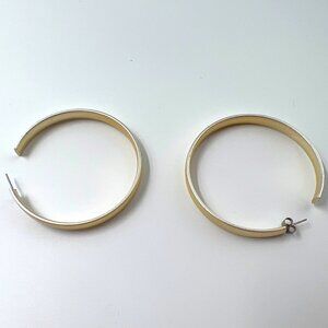 Gold-Tone Wide Hoop Earrings For Women
